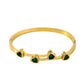 Personalized Love Design Colorful Crystals Inlaid Titanium Steel Bracelet Plated.