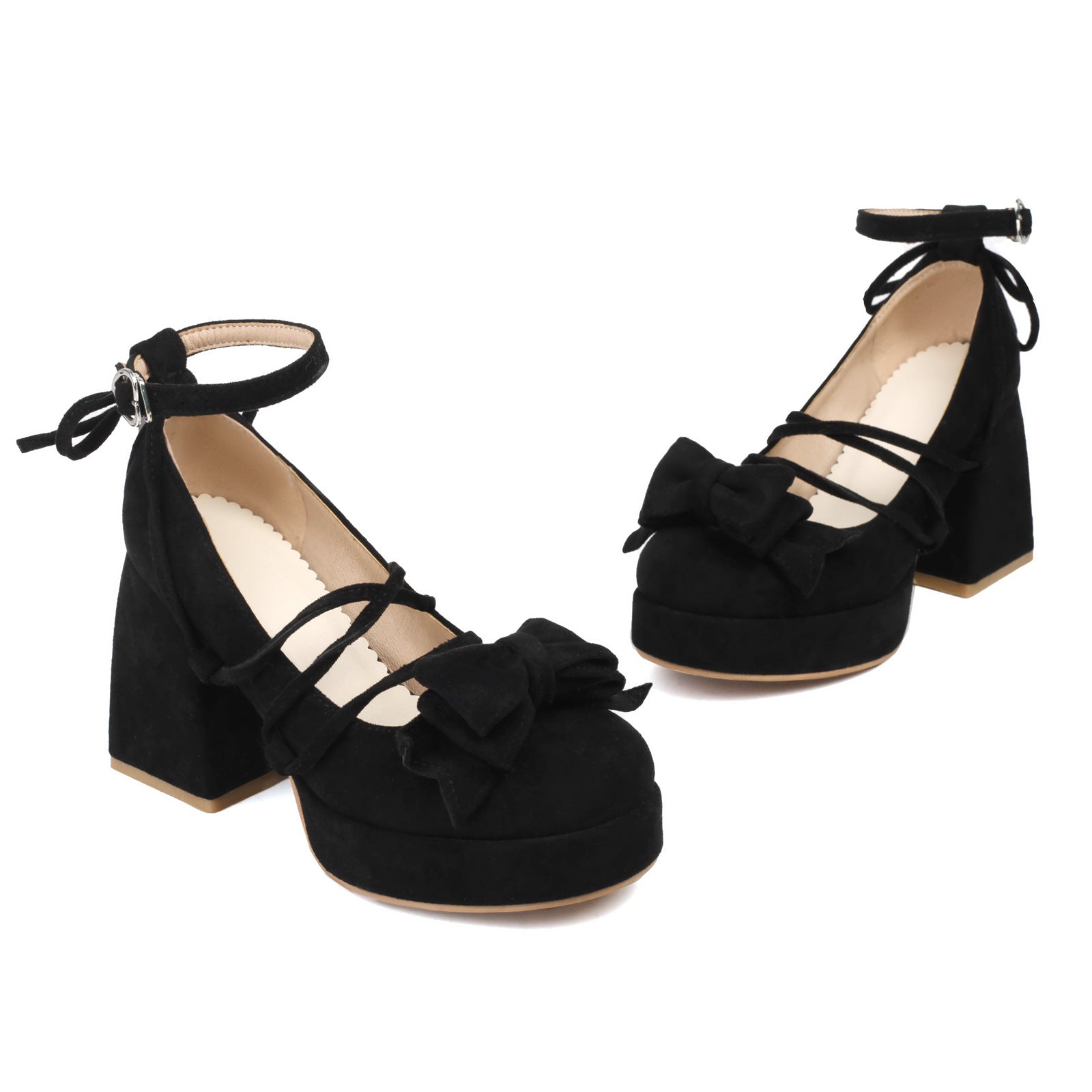 Platform Lolita Women's Shoes 32-46 Large And Small Size Bow.