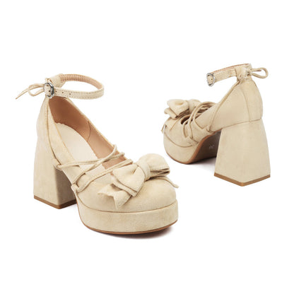 Platform Lolita Women's Shoes 32-46 Large And Small Size Bow.