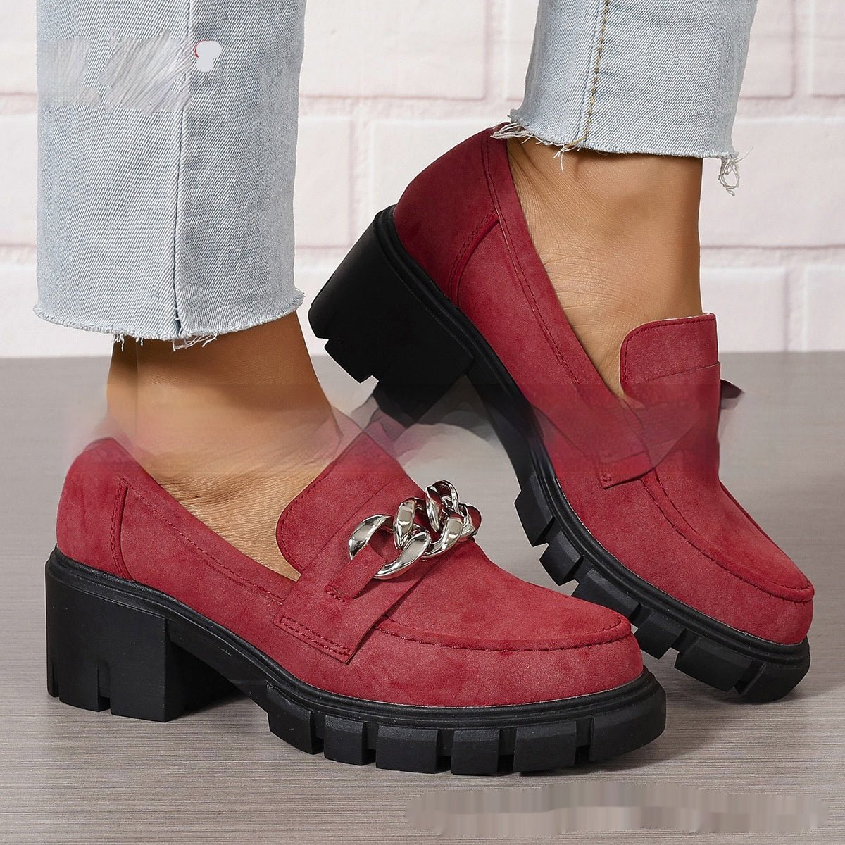 Plus Size Chain Women's Fashion Shoes.
