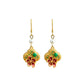 Real Gold Plating Antique 925 Silver Pin Earrings.