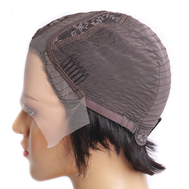 Reality Wig T-shaped Transparent Front Lace Hand-woven European And American Headgear.