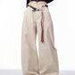 Retro Matchet Pants Casual Pants For Women With Belt.