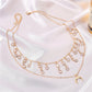 Retro Temperament Multilayer Crystal Pendant Clavicle Chain.