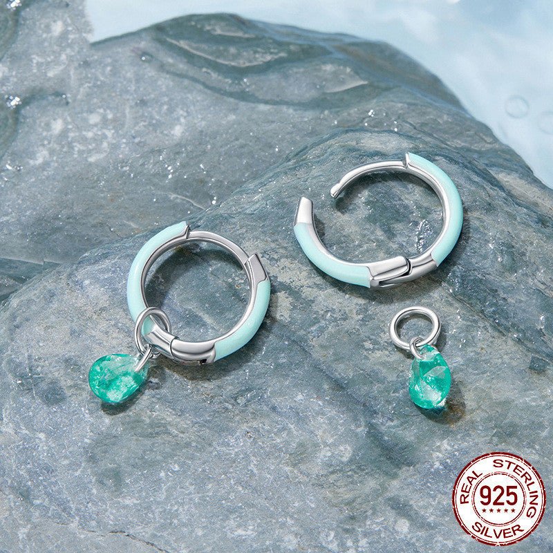 Romantic Summer Style S925 Sterling Silver Stud Earrings.