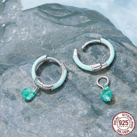 Romantic Summer Style S925 Sterling Silver Stud Earrings.