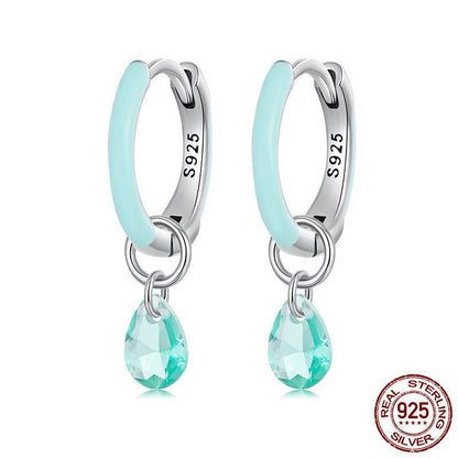 Romantic Summer Style S925 Sterling Silver Stud Earrings.