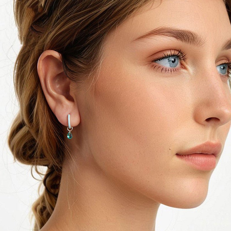 Romantic Summer Style S925 Sterling Silver Stud Earrings.