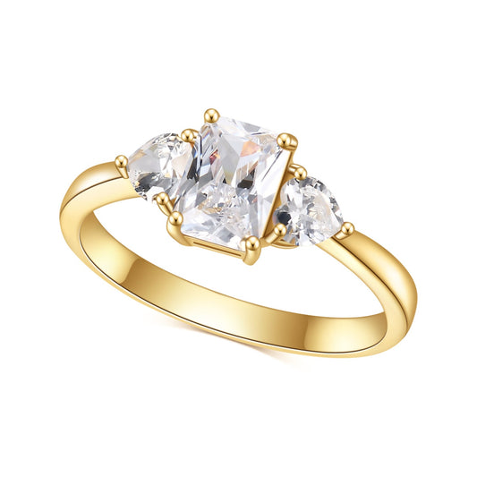 S925 Silver  Corundum Inlaid Gemstone Ring.