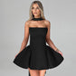 Sexy Tube Top Dress With Back Zipper Design Ins Fashion Short Dress For Party Clothing Women.