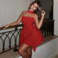 Sexy Tube Top Dress With Back Zipper Design Ins Fashion Short Dress For Party Clothing Women.