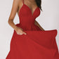 Sexy V-neck Suspender Dress Summer Fashion A-Line Long Dresses For Women.