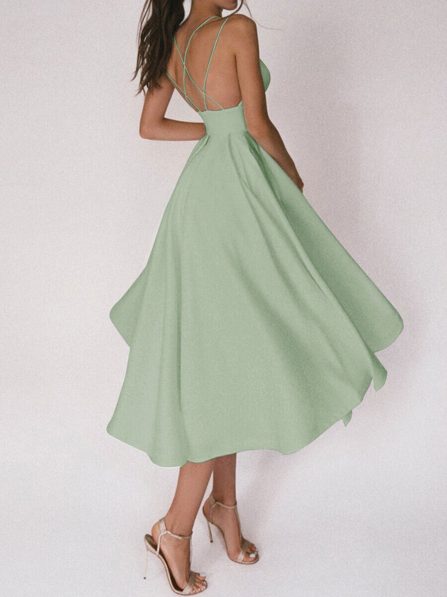 Sexy V-neck Suspender Dress Summer Fashion A-Line Long Dresses For Women.