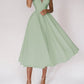 Sexy V-neck Suspender Dress Summer Fashion A-Line Long Dresses For Women.
