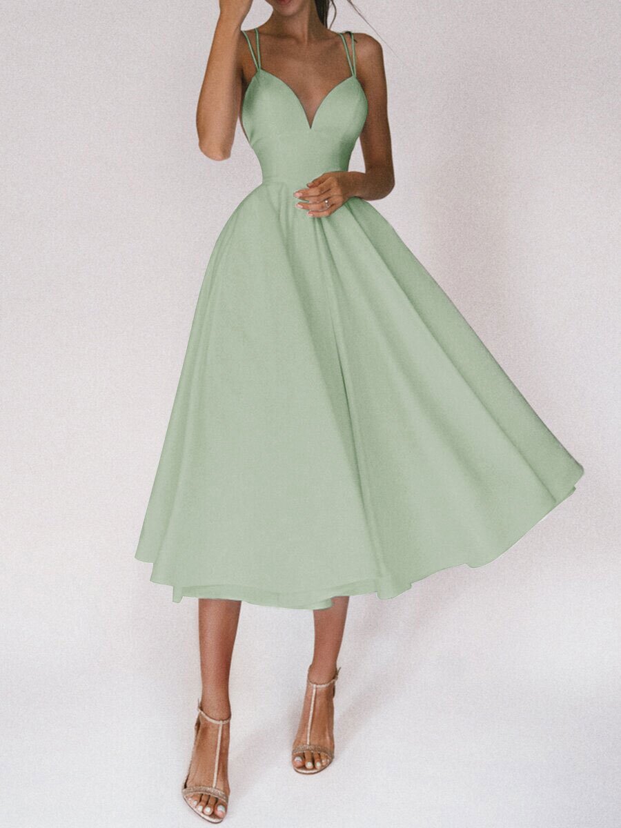 Sexy V-neck Suspender Dress Summer Fashion A-Line Long Dresses For Women.