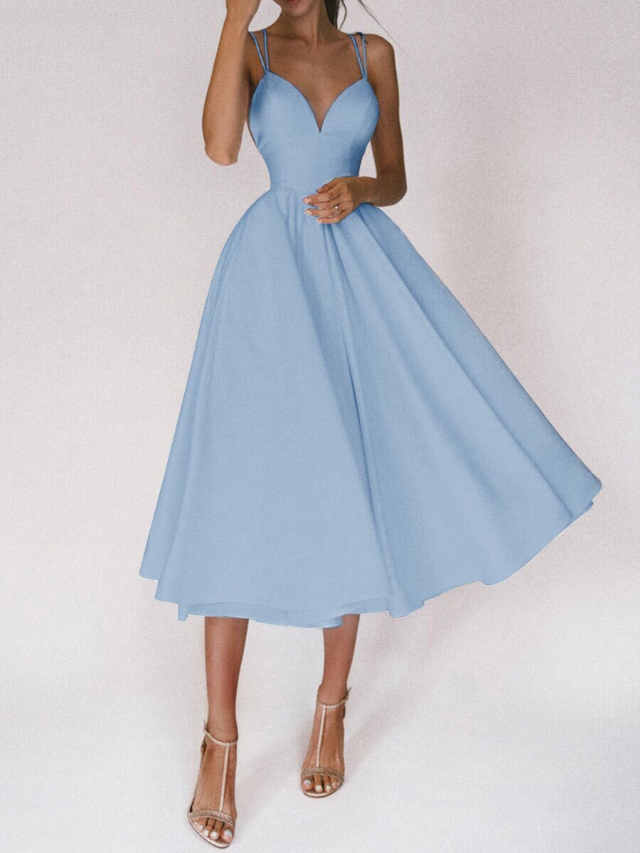 Sexy V-neck Suspender Dress Summer Fashion A-Line Long Dresses For Women.