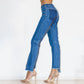 Shascullfites Melody Women Zipper Jeans Women Unique Dark Blue Denim Pants Hot Streetwear Party Club Dance Pants.