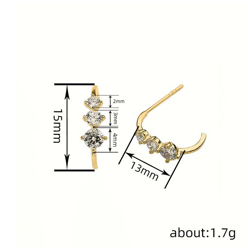 Simple Delicate Earrings Women's Fashion.