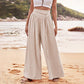 Simple Elegant Style Wide-leg Casual Pants Women.