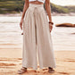 Simple Elegant Style Wide-leg Casual Pants Women.