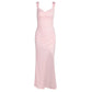Slim Sleeveless Slit Dress With Back Tie Design Fashion Temperament Dresses For Women Clothing.