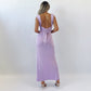 Slim Sleeveless Slit Dress With Back Tie Design Fashion Temperament Dresses For Women Clothing.