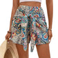 Slimming Lace Up Printed Irregular Skirt For Women.