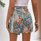 Slimming Lace Up Printed Irregular Skirt For Women.