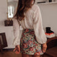 Solid Color Hollow Loose Long Sleeve Top.