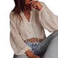 Solid Color Hollow Loose Long Sleeve Top.