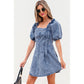 Spring And Summer New Solid Color Short Sleeve Dress Women All-match Backless.