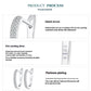 Sterling Silver S925 Simple Zircon Ear Clip White Gold Plated Smooth.