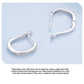 Sterling Silver S925 Simple Zircon Ear Clip White Gold Plated Smooth.