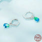 Sterling Silver S925 Water Drop Earrings Simple Gradient.