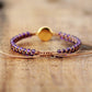 Stone Wrap Bracelets Femme Amethysts Opal String Braided Yoga Friendship Bracelet Bangle Bohemian Jewellery.