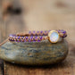 Stone Wrap Bracelets Femme Amethysts Opal String Braided Yoga Friendship Bracelet Bangle Bohemian Jewellery.