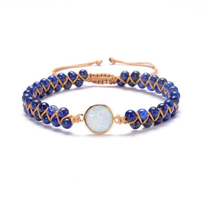 Stone Wrap Bracelets Femme Amethysts Opal String Braided Yoga Friendship Bracelet Bangle Bohemian Jewellery.
