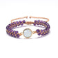 Stone Wrap Bracelets Femme Amethysts Opal String Braided Yoga Friendship Bracelet Bangle Bohemian Jewellery.