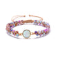 Stone Wrap Bracelets Femme Amethysts Opal String Braided Yoga Friendship Bracelet Bangle Bohemian Jewellery.