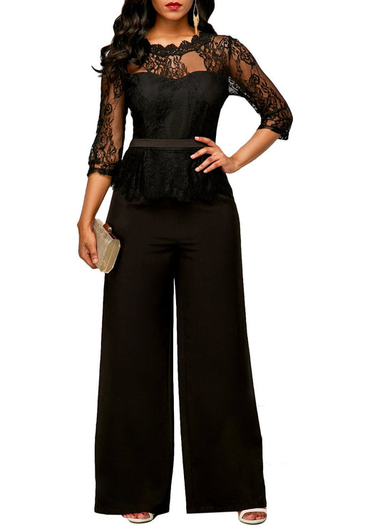 Summer Lace Jumpsuit Women's Clothing.