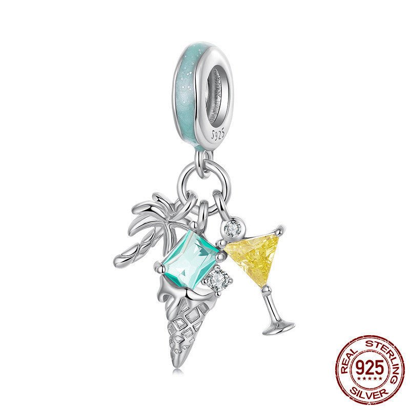 Summer Vacation Style Ins925 Silver Bead Scattered Beads.