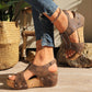 Summer Zipper Wedges Sandals Women's Lightweight Height Increasing Shoes Fashion Casual Sandals.
