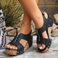 Summer Zipper Wedges Sandals Women's Lightweight Height Increasing Shoes Fashion Casual Sandals.