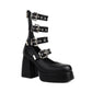 Sweet Cool Chunky Heel High Heel Leather Shoes.
