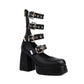 Sweet Cool Chunky Heel High Heel Leather Shoes.