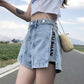 Thin High Waist Korean Style Small All-matching Denim Shorts.