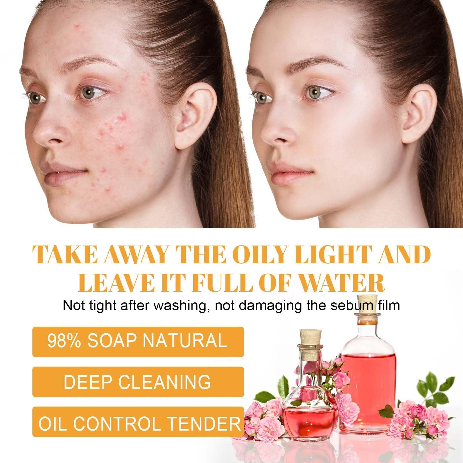 Turmeric Facial Cleanser Deep Cleansing Fade Acne Marks.