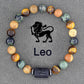 Twelve Constellations Bracelets Natural Stone Pendant Planet Birthday Gift.