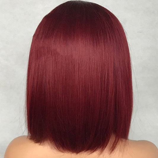 Water Wave Peruvian Human Hair Glueless Lace Front Wigs Cap.