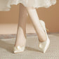 Wedding Shoes Stiletto High-end Applique High Heels.